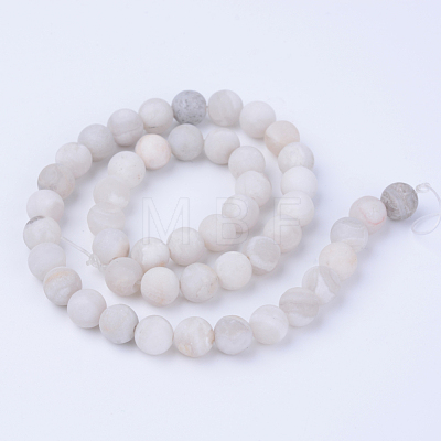 Natural Agate Beads Strands X-G-Q462-8mm-09-1