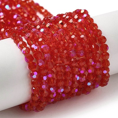 Electroplate Transparent Glass Beads Strands LS-EGLA-A035-T4mm-L01-1
