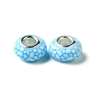 Opaque Resin European Beads RESI-C055-01C-1