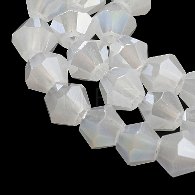 Imitation Jade Electroplate Glass Beads Strands EGLA-A039-J4mm-B06-1