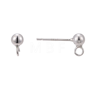925 Sterling Silver Stud Earring Findings STER-S002-49-1