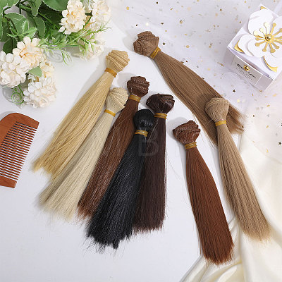 Globleland 8Pcs 8 Colors PP Doll Wig Hair AJEW-GL0002-34B-1