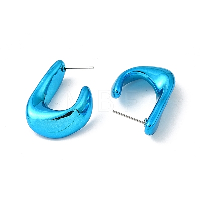Twist Teardrop Acrylic Stud Earrings EJEW-P251-26-1