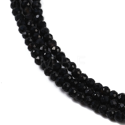 Natural Black Onyx Beads Strands G-A129-2mm-25-A-1