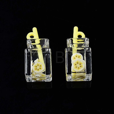 Imitation Drink Resin Pendants CRES-S359-32P-1