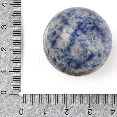 Natural Blue Spot Jasper No Hole Sphere Beads G-I367-05B-1