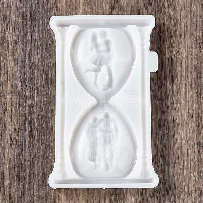 Valentine's Day Sandglass with Couple DIY Wall Decoration Silicone Molds SIL-F007-11-1