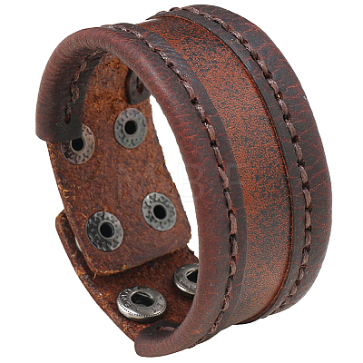 Cowhide Cord Bracelets BJEW-WH20003-12B-01-1