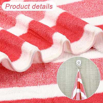 Polyester Stripe Towel AJEW-FZC0001-007D-1