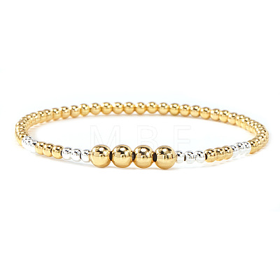 Brass Beads Stretch Bracelets for Women CW0227-11-1