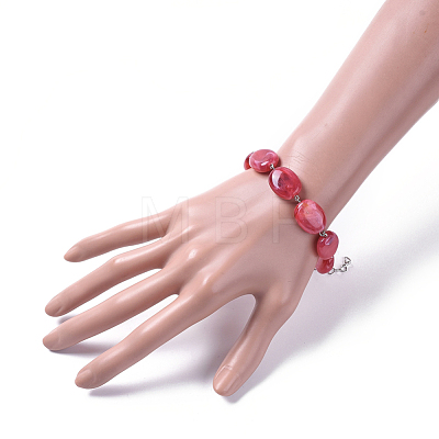 Acrylic Imitation Gemstone Beads Bracelets BJEW-JB04683-01-1
