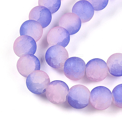 Crackle Glass Beads Strands GLAA-N009-10mm-08-1