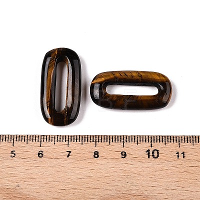 Natural Tiger Eye Oval Pendants G-N342-105N-1