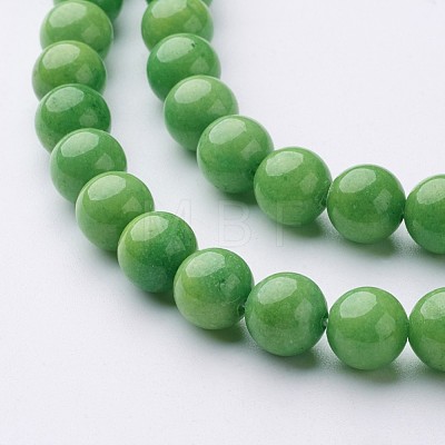 Natural Mashan Jade Round Beads Strands X-G-D263-8mm-XS17-1