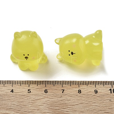 Luminous Resin Cute Little Dog Ornaments RESI-R459-02B-1