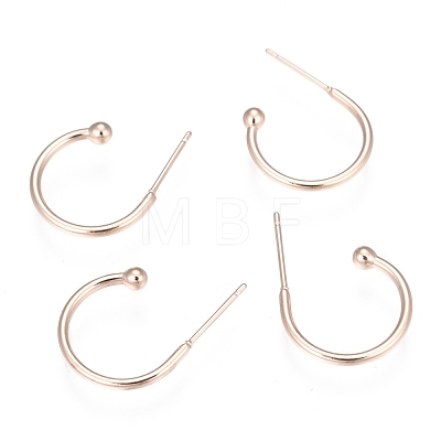 304 Stainless Steel Earring Hooks STAS-K211-01RG-A-1