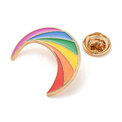 Rainbow Golden Enamel Pins JEWB-K008-03B-G-1