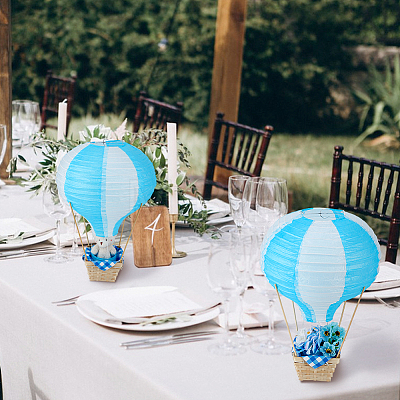 Paper & Iron Ball Lantern Party Decor AJEW-NB0009-45B-1