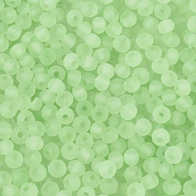 FGB Frosted Transparent Glass Seed Beads SEED-N013-04A-08-1