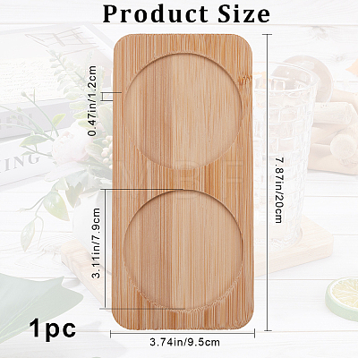 2 Round Slots Bamboo Serving Tray ODIS-WH0329-38B-1