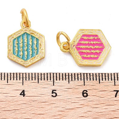 Alloy Enamel Pendants ENAM-M008-02G-1