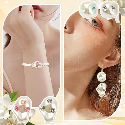 20Pcs 4 Styles Baroque Style ABS Plastic Imitation Pearl Beads SACR-YW0002-16-1