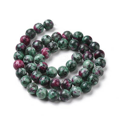 Synthetic Ruby in Zoisite Beads Strands G-S281-52-8mm-1-1