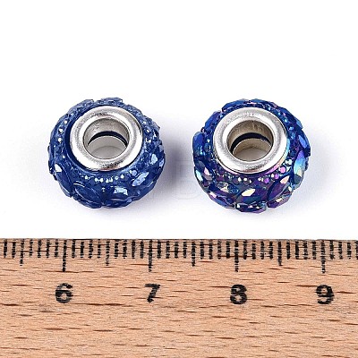 Opaque Resin European Beads RESI-T057-29C-1