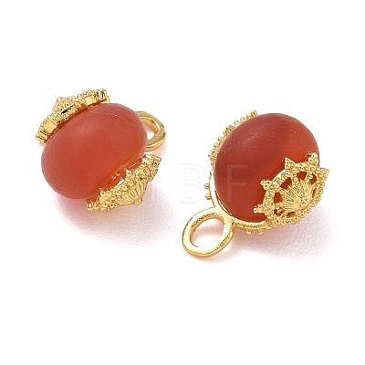 Frosted Natural Carnelian(Dyed & Heated) Pendants GG-D002-14G-02-1