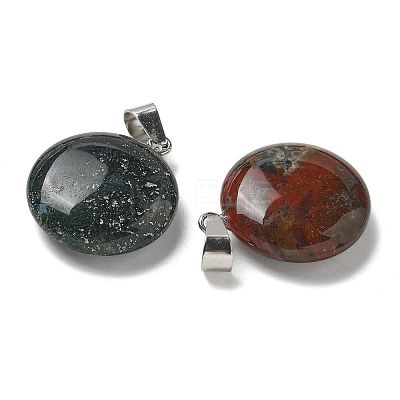 Natural Indian Agate Pendants G-B127-14P-06-1