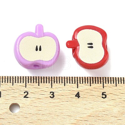 Printed Opaque Acrylic Beads RESI-K203-20-1