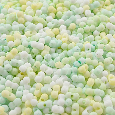 Macaron Color Opaque Frosted Glass Seed Beads SEED-K009-12B-04-1