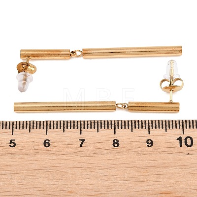 304 Stainless Steel Stud Dangle Earrings EJEW-E617-07G-1