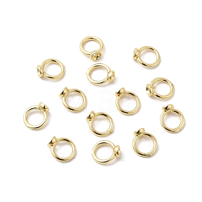 Brass Bead Cap Pendant Bails KK-Z137-02G-02-1