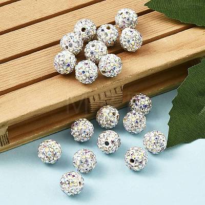 Polymer Clay Rhinestone Beads RB-N006-18-1
