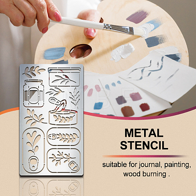 Retro Stainless Steel Metal Cutting Dies Stencils DIY-WH0242-276-1