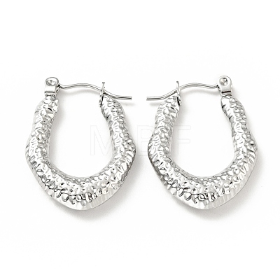 Non-Tarnish 304 Stainless Steel Teardrop Chunky Hoop Earrings for Women EJEW-G293-14P-1