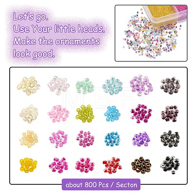 19200Pcs 24 Colors 12/0 Glass Seed Beads SEED-YW0001-87-1