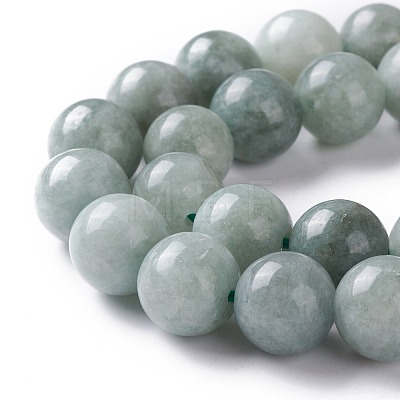 Natural White Jade Imitation Burmese Jade Beads Strands G-I299-F09-10mm-1