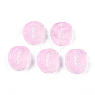 Transparent Spray Painted Glass Beads GLAA-N035-036-C09-1