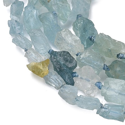 Natural Aquamarine Beads Strands G-L650-B01-01-1