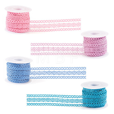  20 Yards 4 Colors Flat Cotton Lace Ribbon OCOR-TA0001-56A-1