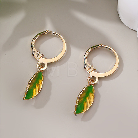 Alloy Enamel Hoop Dangle Earrings for Women WG9295C-02-1