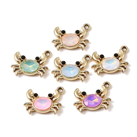 UV Plating Alloy Glass Pendants FIND-K032-15G-1