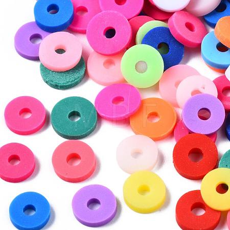 Handmade Polymer Clay Beads CLAY-R067-6.0mm-BM1-1