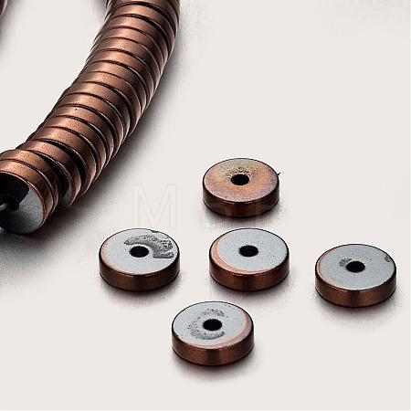 Electroplate Non-magnetic Synthetic Hematite Beads Strands G-F300-17C-08-1