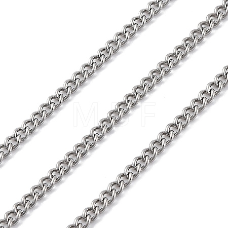 304 Stainless Steel Curb Chains CHS-M009-10P-02-1