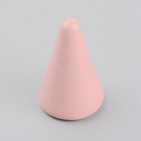 Cone Shaped Vitreous Enamel Ring Displays RDIS-WH0006-12F-1