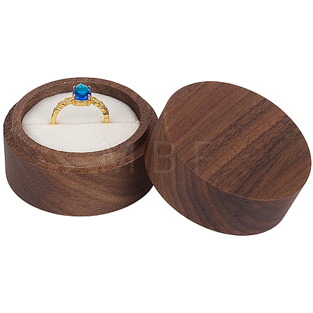 Round Wood Ring Storage Boxes AJEW-CL0005-46A-1