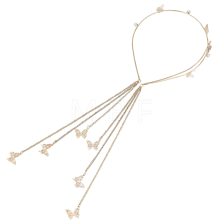 Zinc Alloy Rhinestone Hair Bands OHAR-WH20007-01A-G-1